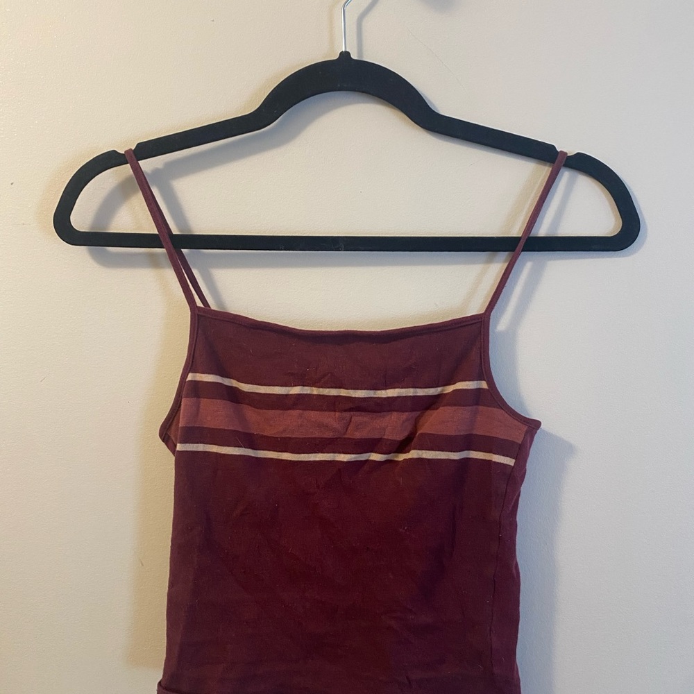Garage Red Fitted Crop Camisole